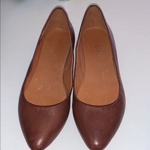Madewell cognac flats 5 1/2
